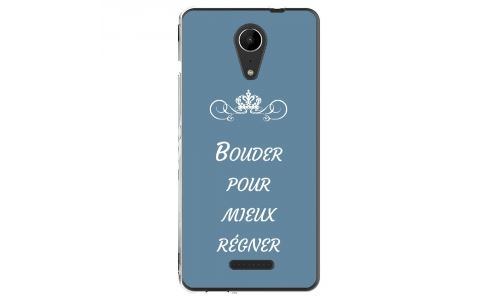 Coque souple pour Wiko Tommy 2 avec impression Motifs Bouder pour mieux Régner bleu