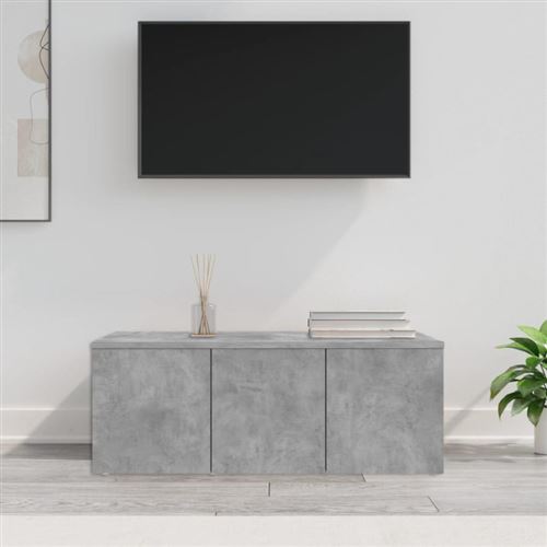 Vidaxl Gris Meuble Tv Béton 80 X 34 Cm - Image 3