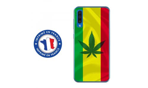 Coque souple pour Samsung Galaxy A50 avec impression Motifs rasta