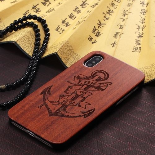 iPhone X Coque Protection Plastique Rose Effet Bois ALS48185