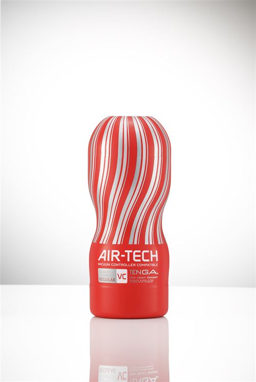 TENGA Air-Tech VC Regular - Masturbateur Masculin Réutilisable, Stimulateur à Sensations en Structure Aéro-Spiralée, Rouge