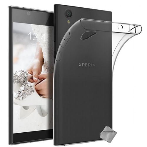 Housse etui coque silicone gel fine Sony Xperia L1 + verre trempe - TRANSPARENT TPU - htdmobiles