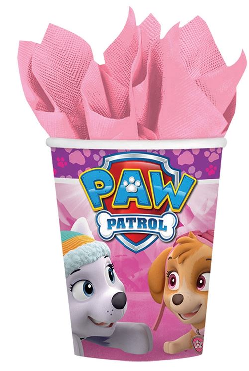 Nickelodeon tasses de fête Paw Patrol 250 ml rose 8 pièces