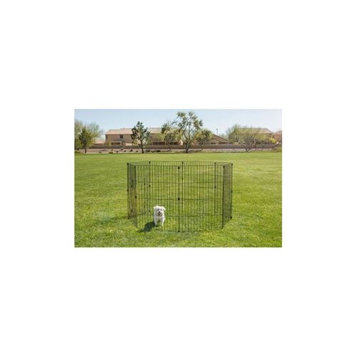 Comparer les prix de Iris Ohyama - Parc Dexterieur - Ancrage Au Sol - 36 Pouces - Epoxy - Noir - 1,5 M2 - Pour Chien