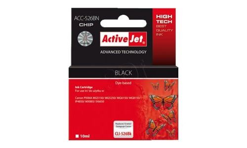 ActiveJet ACC-526BN Supreme - 10 ml - compatible - cartouche d'encre (alternative pour : Canon CLI-526BK) - pour Canon PIXMA iP4950, iX6550, MG5350, MG6150, MG6250, MG8150, MG8250, MX715, MX885, MX895