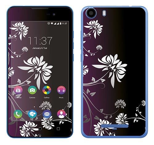 Skin Stickers Pour Wiko Lenny 2 (sticker : White And Purple Flowers)