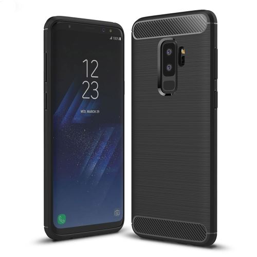 Galaxy S9 Plus Coque Protection TPU Effet Carbone Brossé Noir ALS53032
