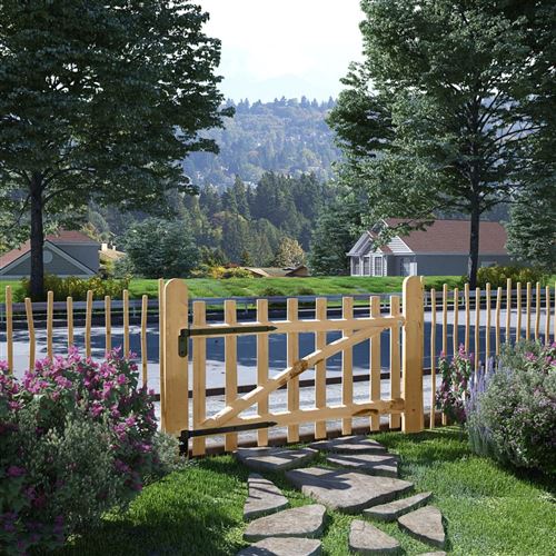 VidaXL Portillon simple de clôture Bois de noisetier 100x60 cm