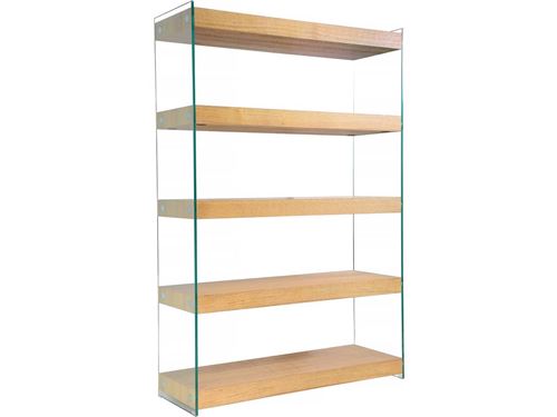 bibliothèque corleone - 120 x 40 x 180 cm - finition chêne