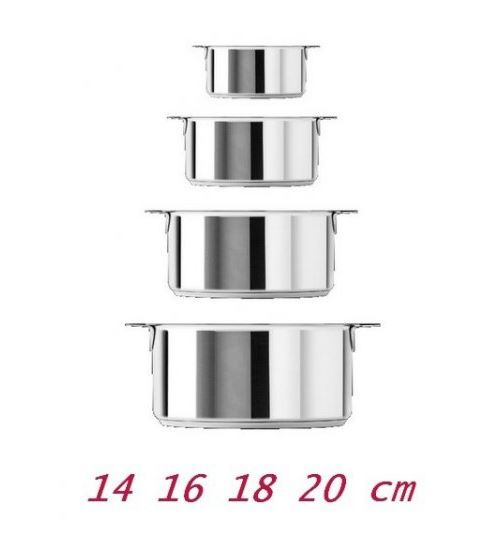 Série de 4 casseroles # S4CQ - Mutine amovible (Classique) par Cristel