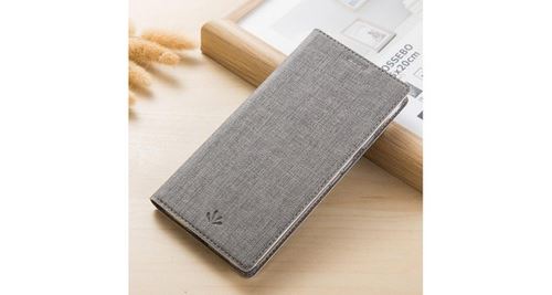 Etui en pu  croix de styletexture avec portecarte gris pour votre huawei honor 9