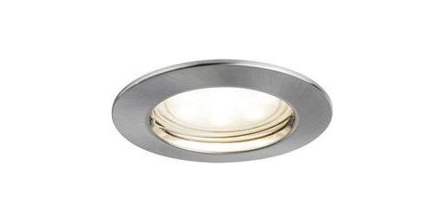 Spot LED encastrable LED intégrée Paulmann Coin 92826 blanc chaud 7 W fer (brossé)