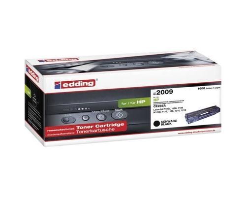 Toner edding remplace hp 85a, ce285a compatible noir 1600 pages 18-2009