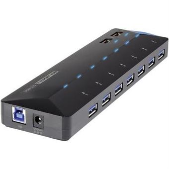 Hub usb 3.0 renkforce 7+2 ports - avec port de charge rapide, avec leds de statut - 1268678 - 1
