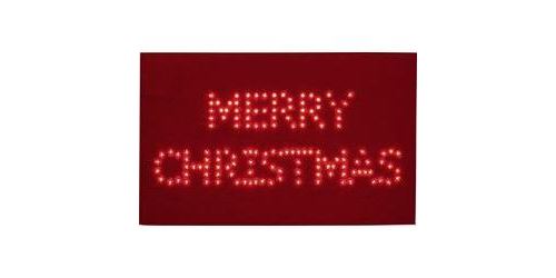 Eclairage décoratif à LED tapis Joyeux Noël Ampoule LED rouge Polarlite PDE-05-001 rouge