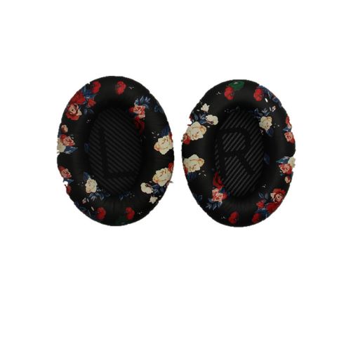 10 paires Bose QuietComfort QC35 Remplacement oreille Coussin Kit - Flower&Noir(L,R) - Oreillettes casque