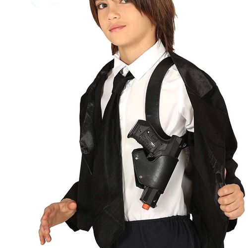 Accessoire de déguisement - holster d'épaule enfant avec pistolet noir - 17607 Fiestas Guirca