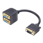 Cablexpert - Répartiteur VGA - HD-15 (VGA) (F) pour HD-15 (VGA) (M) - 20 cm - vis moletées - noir