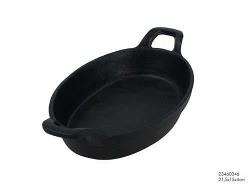 Plat de cuisson en fonte ovale 21,5x15x4cm