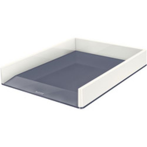 Leitz Corbeille &agrave; Courrier A4, Blanc/Noir, WOW, 53611095