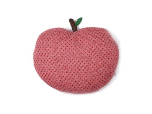 Oeuf Baby Clothes - Coussin pomme rouge et rose alpaga
