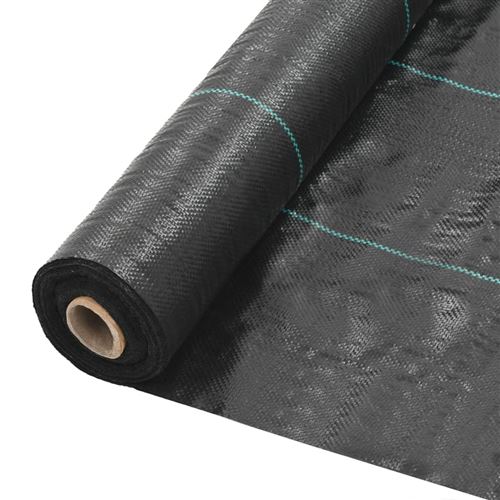 vidaXL Toile de paillage PP 2 x 10 m Noir