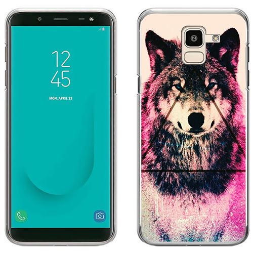 Coque pour Samsung Galaxy J6 -  Loup Triangle