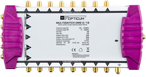 Opticum OMS 5/16p Line Multischalter mit vergoldeten Kontakten gold