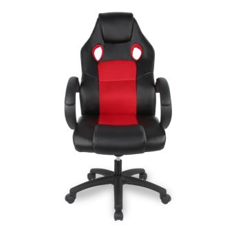 Fauteuil De Bureau Chaise De Gamer En Similicuir Noir Rouge Achat Prix Fnac