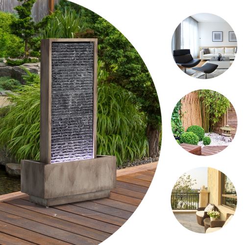 Blumfeldt Imperia Fontaine Décorative De Jardin Ou Intérieur Zen Jeu Deau Atmosphérique Pompe 10w Câble 10m