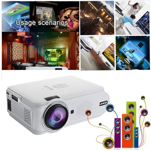 5000 Lumens Android 4.4 HD 1080P Bluetooth Wifi 3D LED Cinéma Cinéma USB TV VGA Réglementations européennes