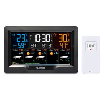 Station météo La Crosse Technology J+4 avec connexion Wifi et écran coloré SW403 Noir