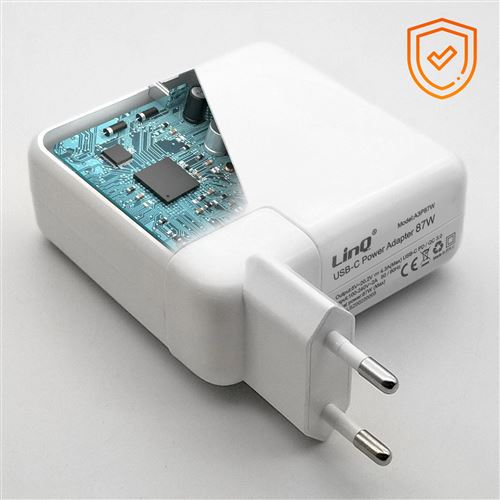 Linq - Chargeur avec Câble USB-C 65W LinQ Noir - Adaptateur