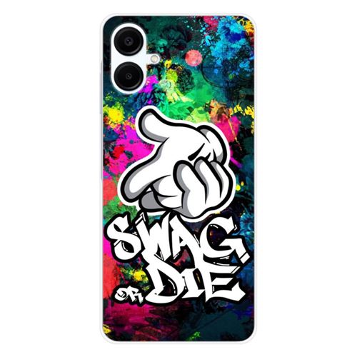 Coque en silicone imprimée compatible Samsung Galaxy A06 Swag or die