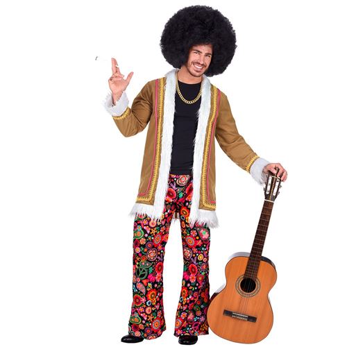  D&acute;Guisement Hippie Woodstock Homme - Taille: M