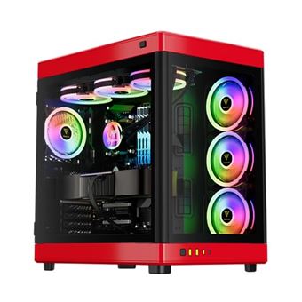 Boîtier grand tour Gamdias Neso P1 Noir/Rouge E-ATX avec panneaux vitrés - 1