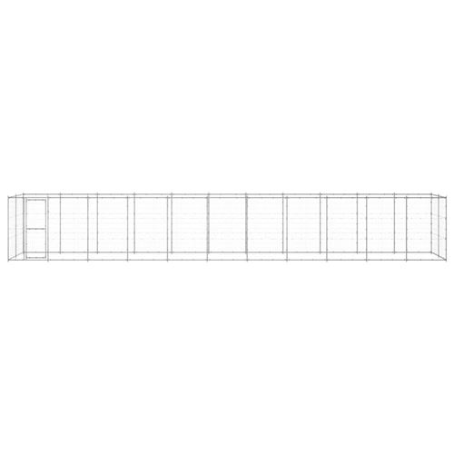 Comparer les prix de vidaXL Chenil extérieur Acier galvanisé 26,62 m²