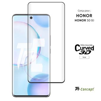 Protection écran Verre Trempé 3D Incurvé Pour Honor 50 - TM Concept - Noir