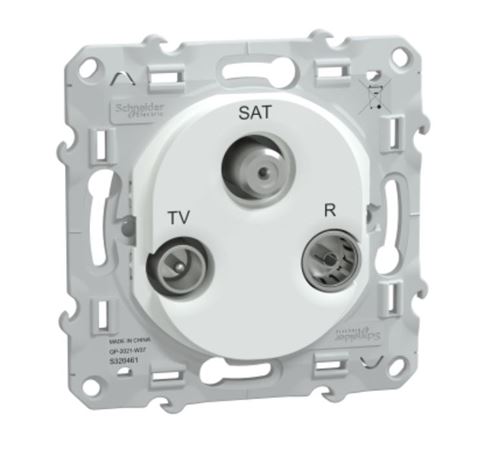 Schneider Electric - Prise TV R-SAT Ovalis - Blanc - Image 2