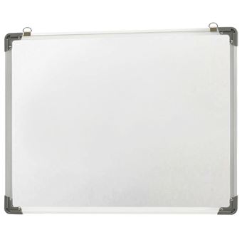 Homcom - Tableau blanc aimanté magnétique dim. 90L x 60H cm nombreux  accessoires inclus cadre aluminium