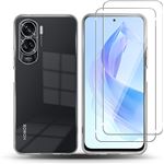 Pack Coque Silicone + Verre Trempé Pour Honor 90 Lite - Transparent, Angles Renforcés, Marque Little Boutik