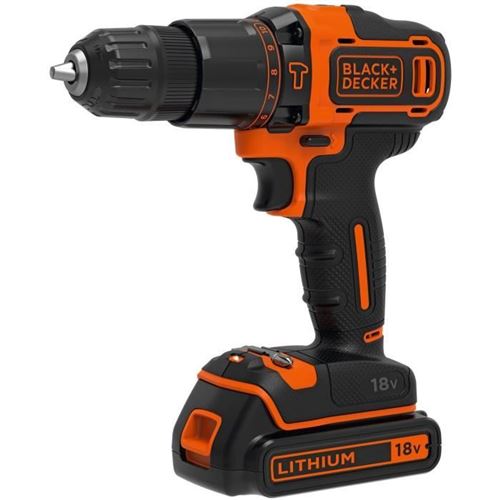 Non Communiqué Perceuse A Percussion Sans Fil - Black & Decker - Bdchd18s32-Qw - 18 V - 1 Batterie 1,5 Ah