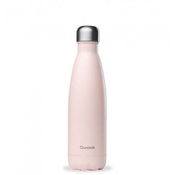 Bouteille isotherme 500 ml rose pastel - Qwetch - Rose - Inox