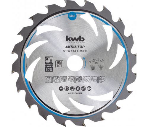 Scie circulaire hm D.165 x 20 - 24Z KWB