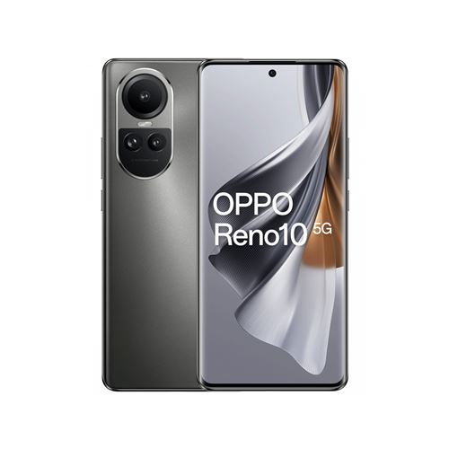 Vodafone OPPO Reno 10 5G 17 cm (6.7"") Double SIM Android 13 USB Type-C 8 Go 256 Go 5000 mAh Gris, Argent État correct - N/A reconditionné disponible sur Fnac