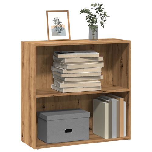 Non Communiqué Marron Vidaxl Bibliothèque Chêne Artisanal 80X30x77 Cm Bois D'ingénierie, Étagère, Étagère À Livres, Support De Livre, Armoire De Rangement - Image 1