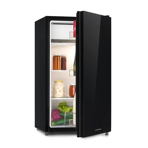 Réfrigérateur Klarstein Luminance Frost 91L bas à légumes 2 clayettes en verre Noir