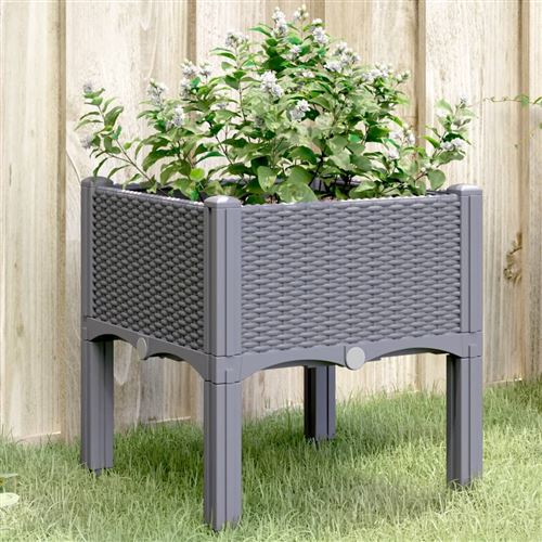 Vidaxl Bleu/Gris Jardinière Sur Pieds - Image 3
