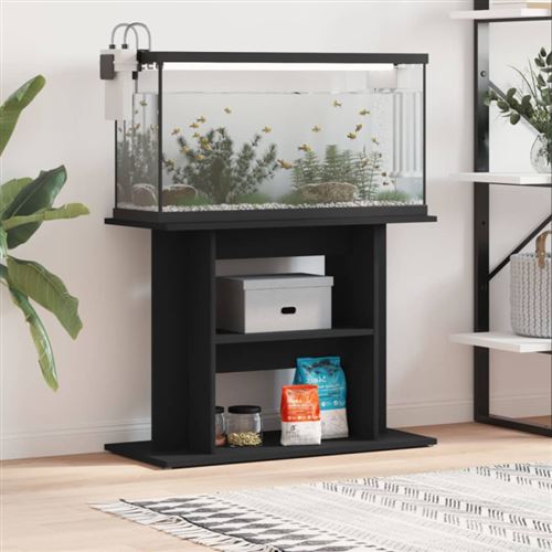 Meilleurs prix pour vidaXL Support pour aquarium noir 80x35x60 cm bois d'ingénierie