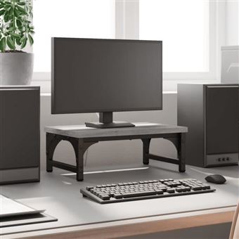 vidaXL Support de moniteur sonoma gris 37x23x14 cm bois d'ingénierie 833998 - 1